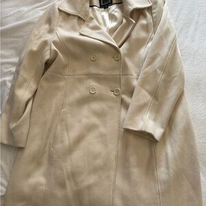 Old Navy Cream Double-Breasted Trench Coat